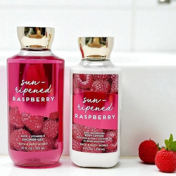 🆕Bath & Body Works Sun-Ripened Raspberry Bundle/Lot - Picture 1 of 3